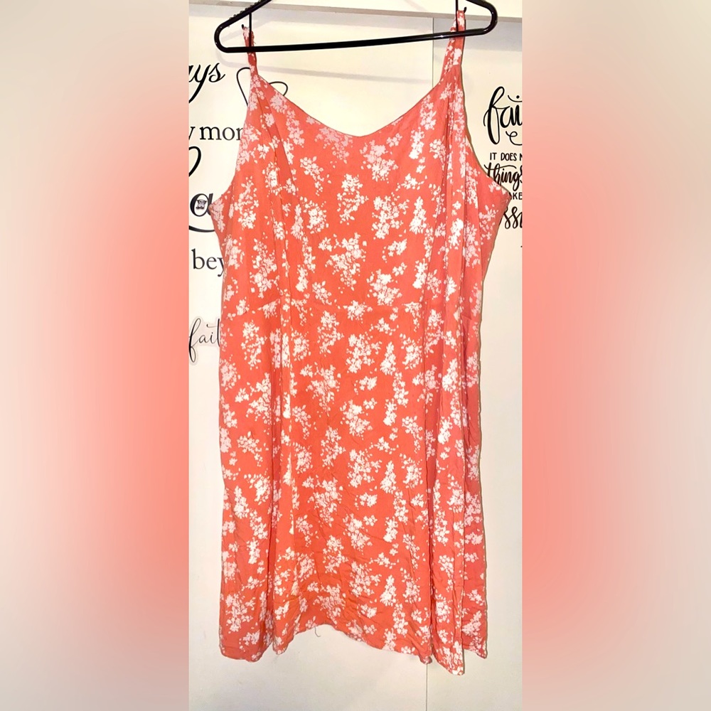 Maurice’s coral color floral design dress size 3X
